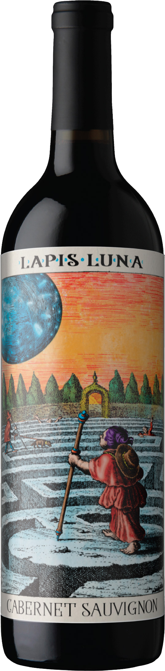 Front - Lapis Luna Wine (642x2254), Png Download