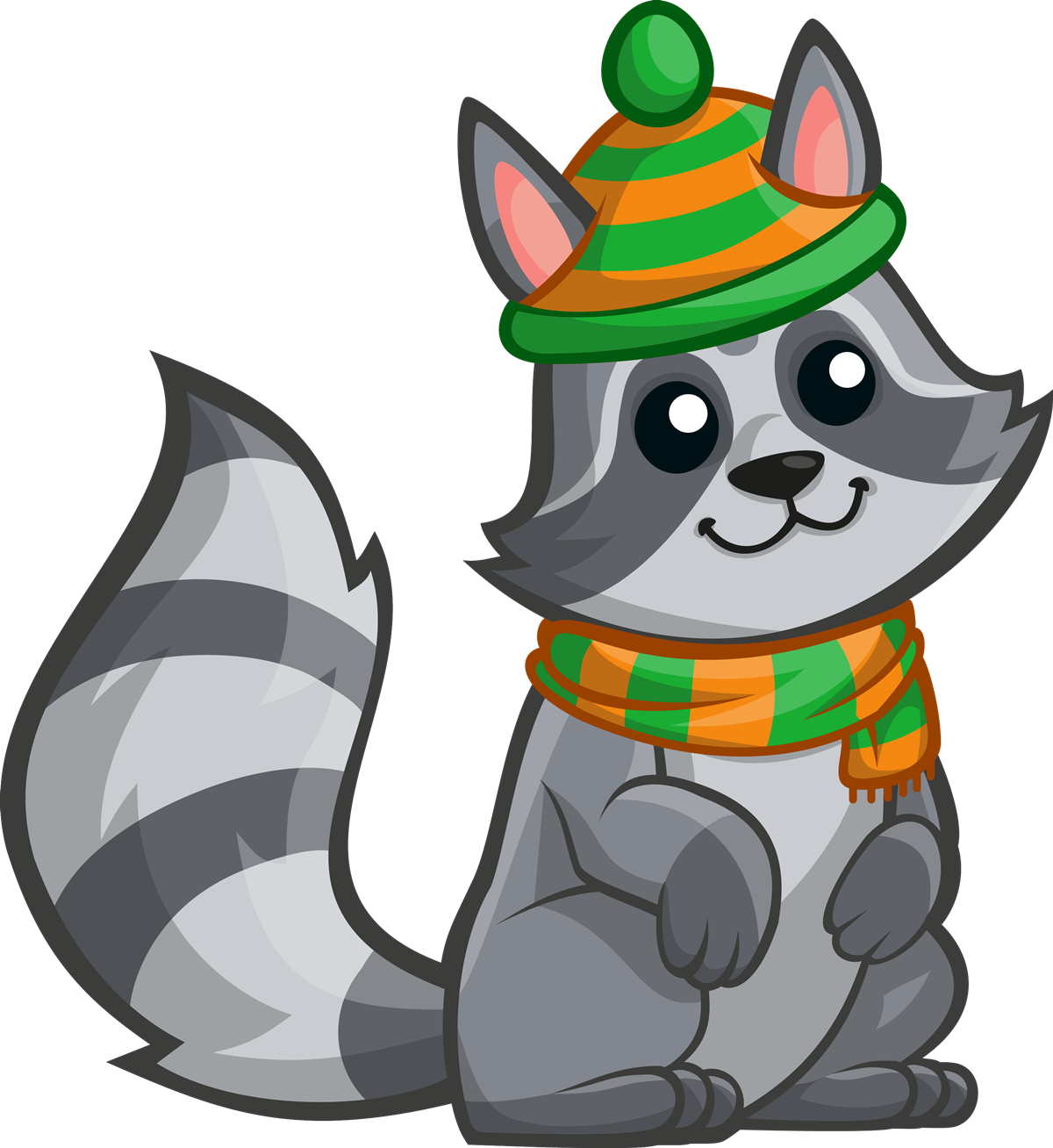 Raccoon Free To Use Clipart - Raccoon Tail Clipart (1200x1308), Png Download