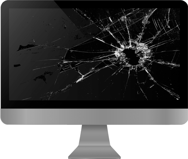 Iphone Repair - Broken Monitor Png (626x530), Png Download