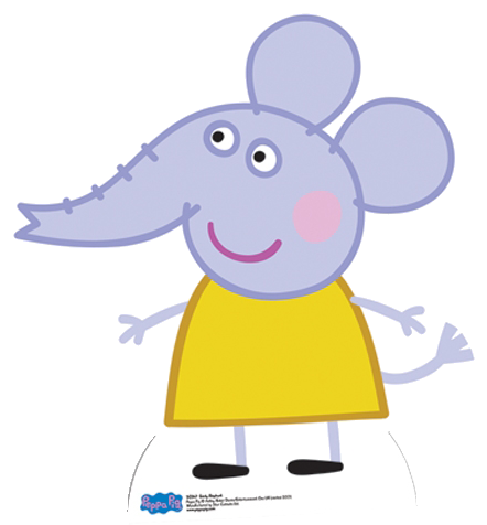 Emily Elephant Cardboard Cutout - Elefante Peppa Pig (469x500), Png Download