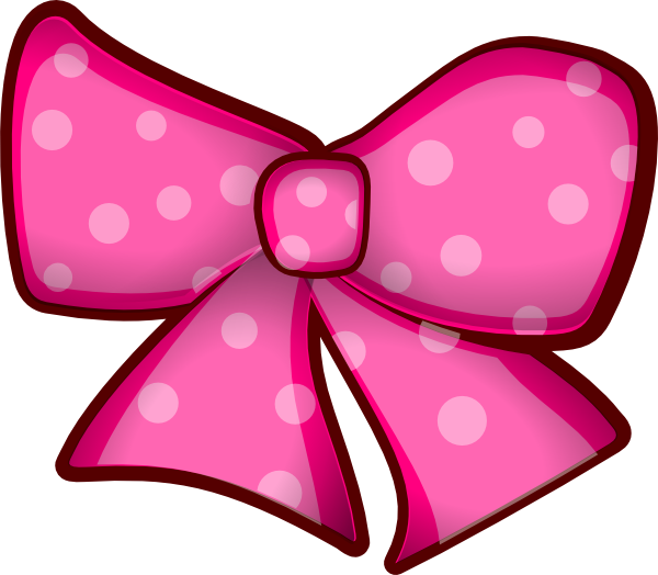 Pink Bow Svg Clip Arts 600 X 524 Px (600x524), Png Download