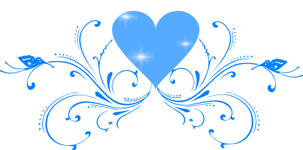 Blue Butterfly Scroll Svg Clip Arts 600 X 297 Px (600x297), Png Download