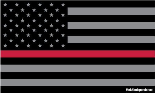 Smoked Thin Red Line American Flag - Thin Blue Line Flag Header (600x600), Png Download