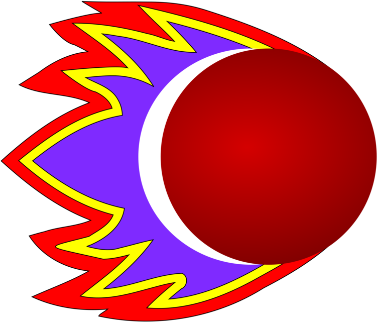 Comet Meteoroid Meteorite Asteroid - Clip Art Comet (858x750), Png Download