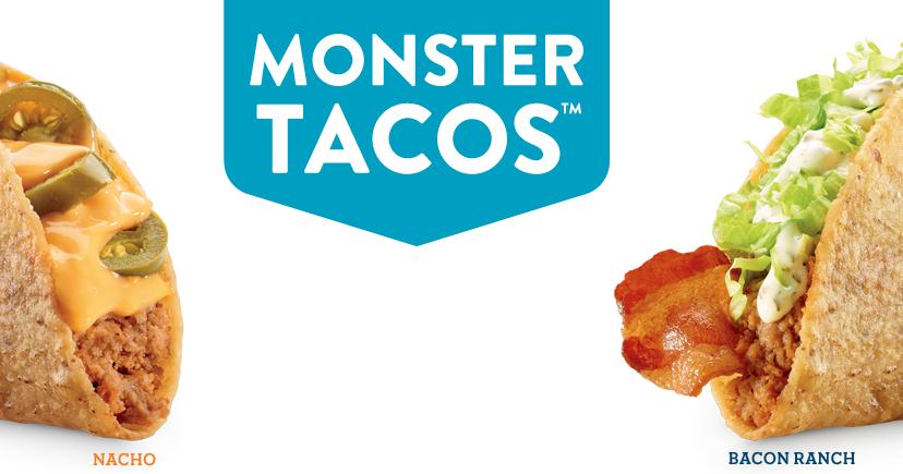 Jack In The Box - Monster Tacos Jack In The Box (828x435), Png Download
