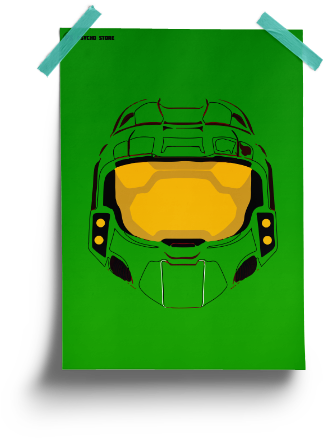 Grab This Master Chief Inspired Halo Poster For Times - Illustration (440x478), Png Download