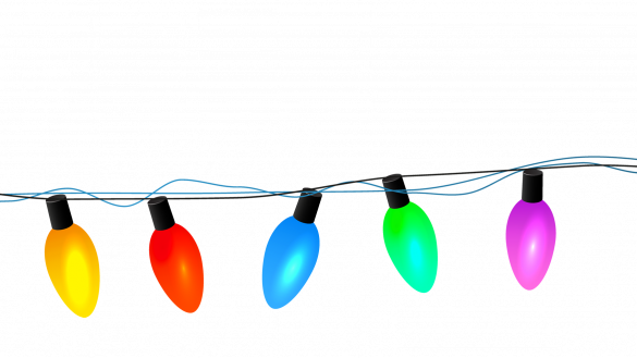 Banner Free Library Garland Vector Light - Clip Art (585x329), Png Download