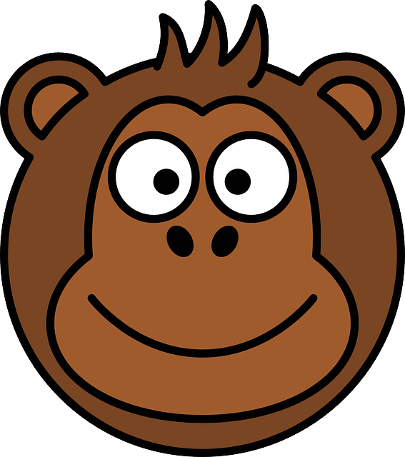How To Set Use Cartoon Monkey Svg Vector (528x596), Png Download