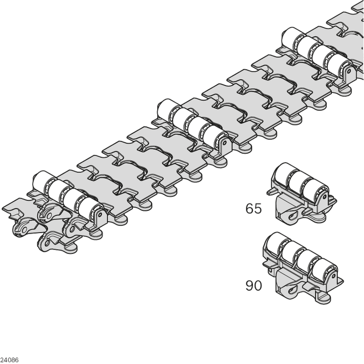 Enables The Transport Of Products On Ascending Or Descending - Chain (734x734), Png Download