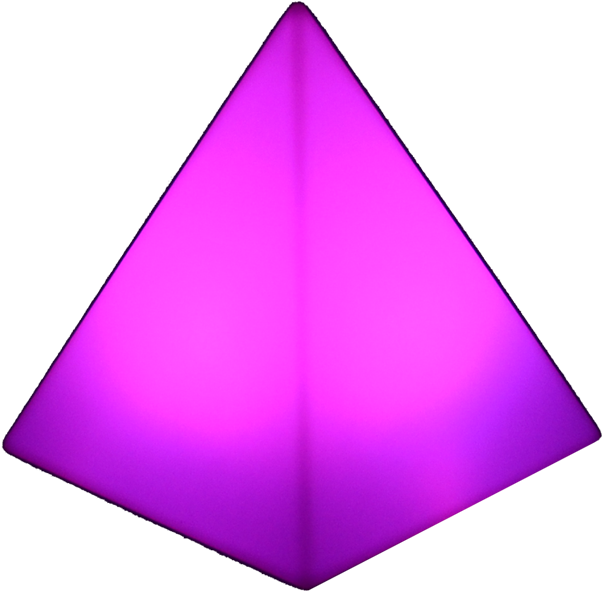 Led Table Pyramid Hire - Led Pyramid (650x650), Png Download