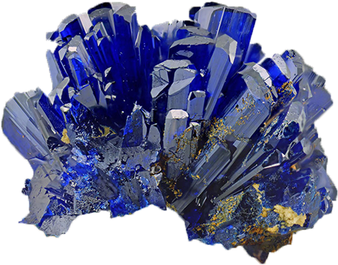 Azurite Crystals - Geology (600x469), Png Download