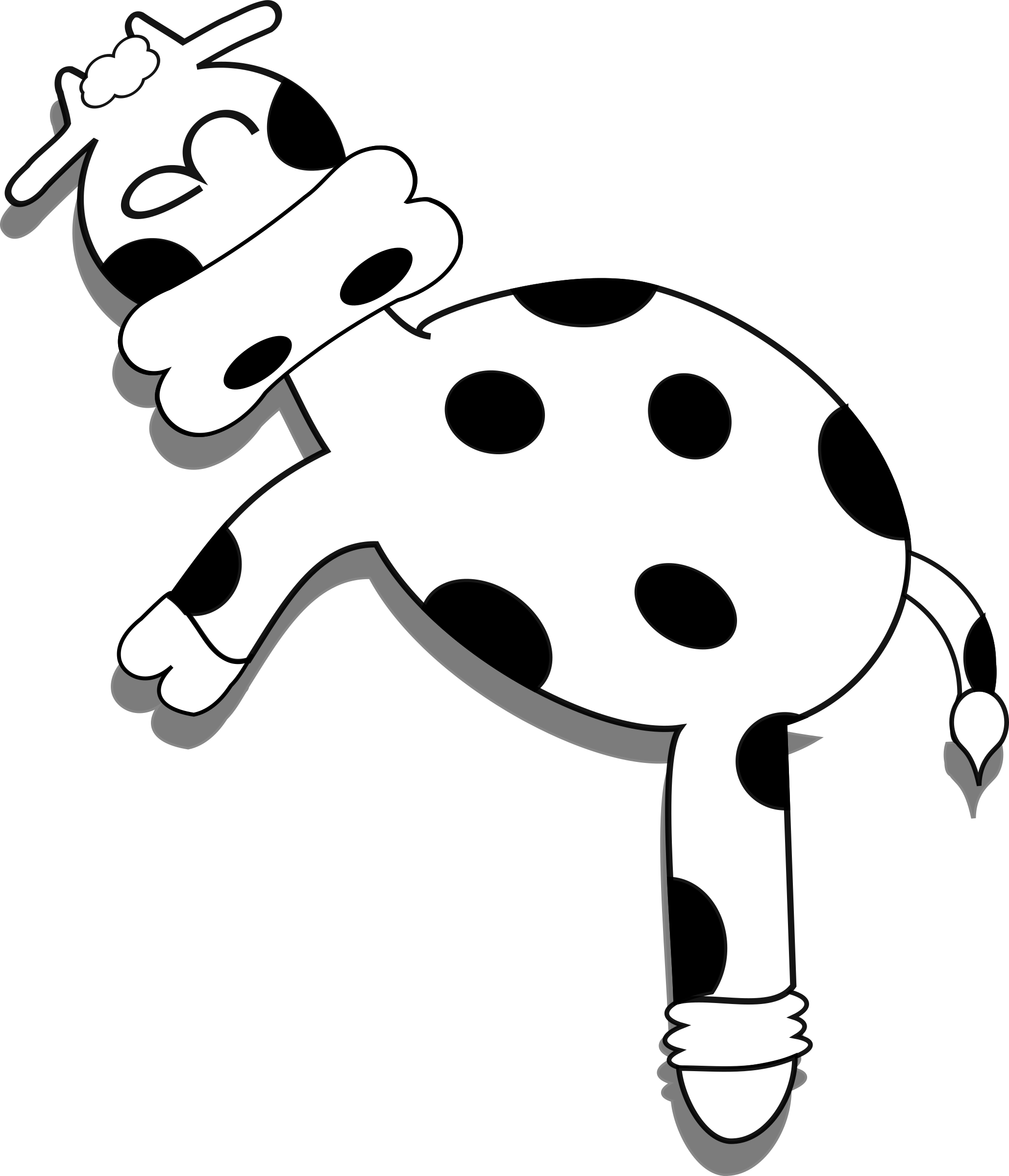 Sleeping Cow Svg Clip Arts 510 X 594 Px (510x594), Png Download