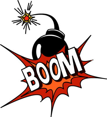 Boom Clipart - Bomba Boom Png (368x400), Png Download