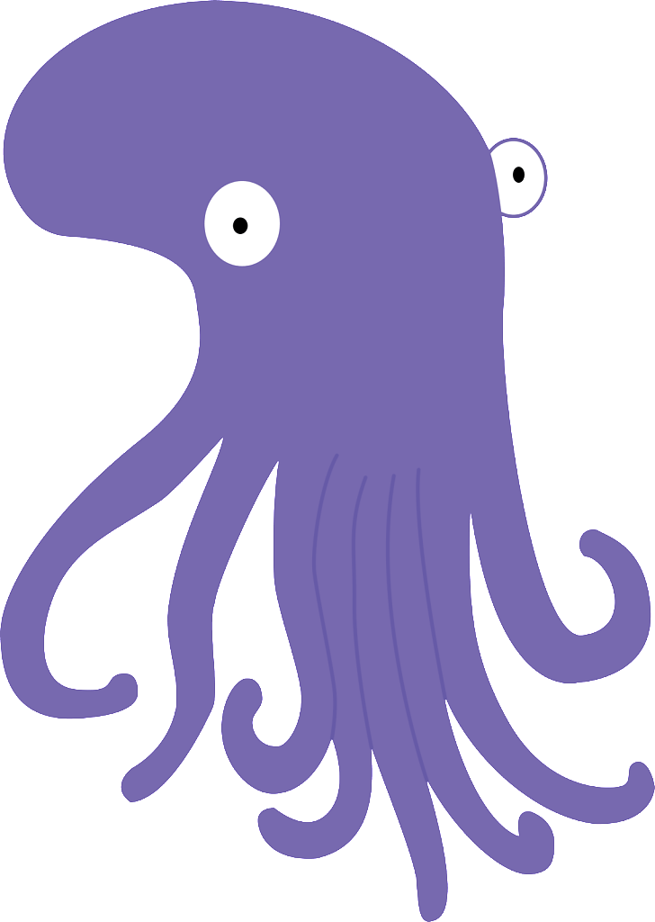 Purple Octopus - Royalty-free (728x1024), Png Download