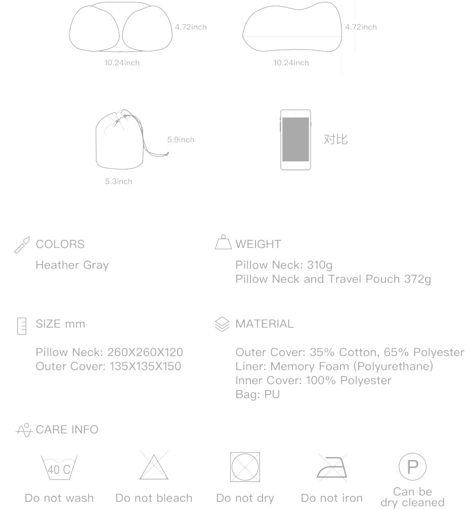 Neck Pillow-care Info - Document (1000x1264), Png Download