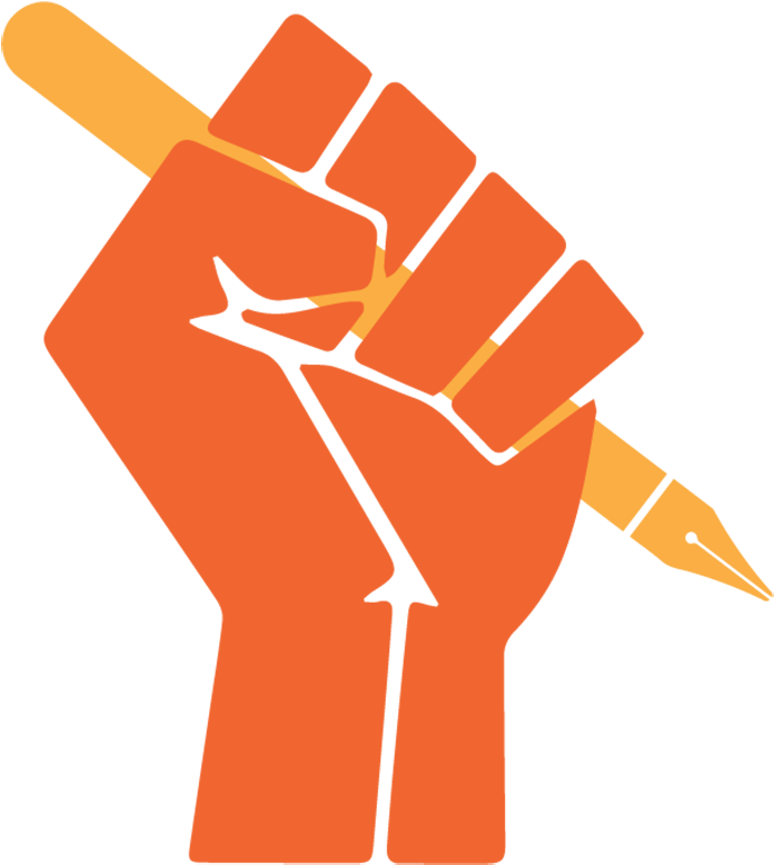 Illustration Of A Hand Holding Pen, In A Powerful Fist - Black Power Symbol (715x800), Png Download