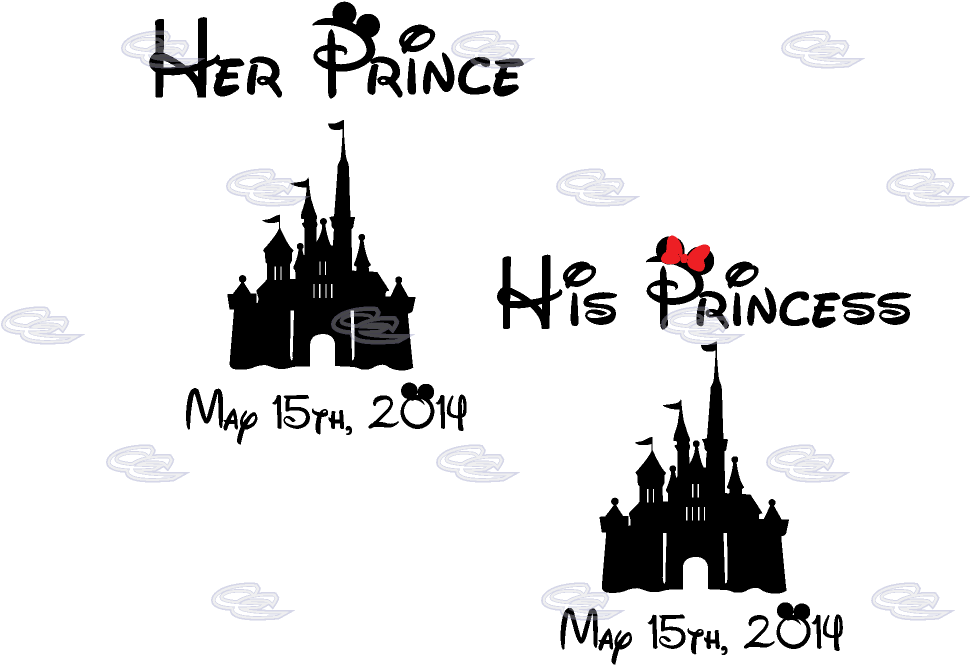 Disney Castle Silhouette Logo Png - His Minnie Her Mickey (1013x697), Png Download