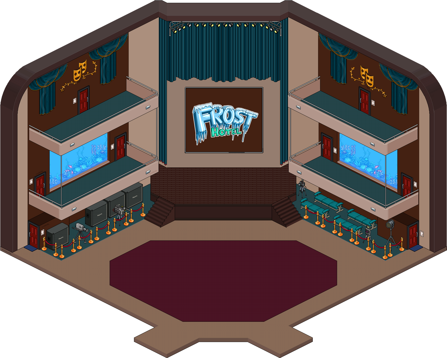 Teatro Frost Pronto - Stage Mpu Habbo (1929x1549), Png Download