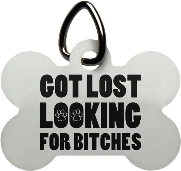 Got Lost Looking Dog Bone Pet Tag - Love Fashion Hate Sweatshops (600x600), Png Download