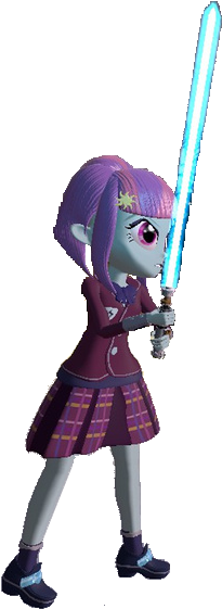 Horsesplease, Artist Needed, Equestria Girls, Lightsaber, - Figurine (271x576), Png Download