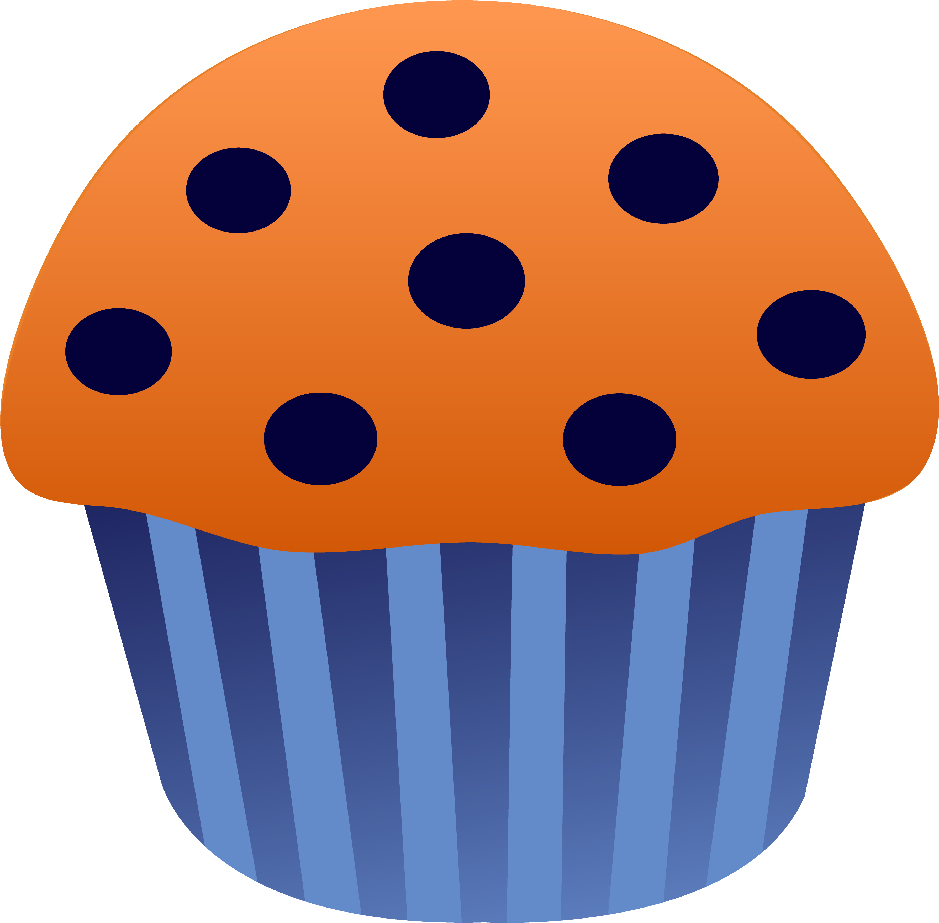 Blueberry Clip Art - Clip Art Muffin (3584x3758), Png Download