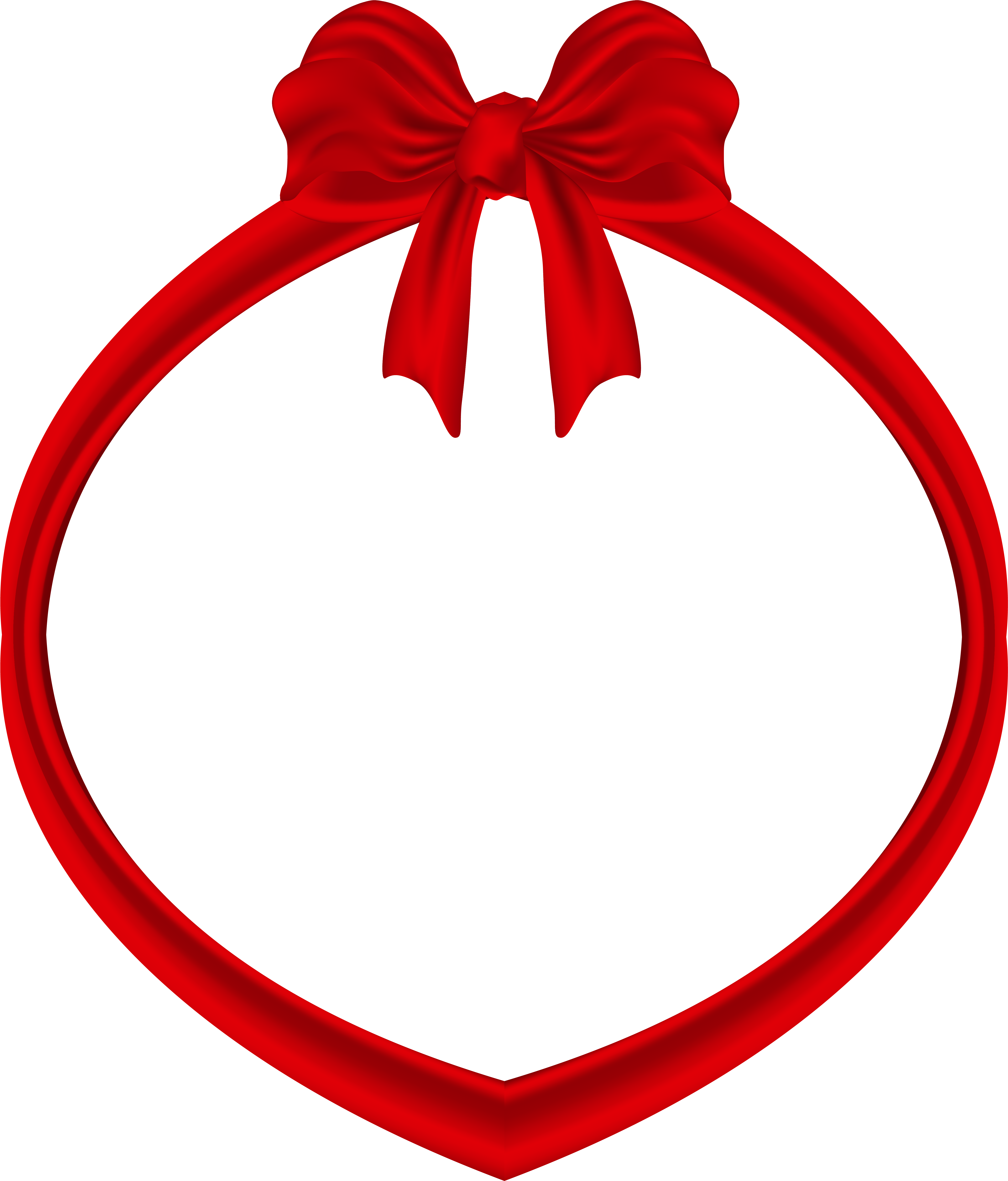 Red Decorative Frame With Red Bow Png Clipart Image - Clip Art (527x600), Png Download