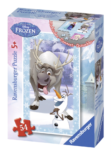 Disney Frozen® Puzzle, Olaf/sven - Ravensburger 73055 - Display Frozen Minipuzzle - 45 (500x500), Png Download