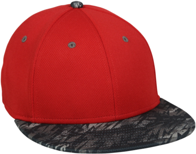 Outdoor 6 Panel Proflex® On Field Anti-glare Cap - Outdoor Cap Mws1425s Protech Mesh - Red/storm, S/m (400x400), Png Download