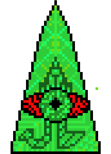 Illuminati - Pixel Art (430x670), Png Download
