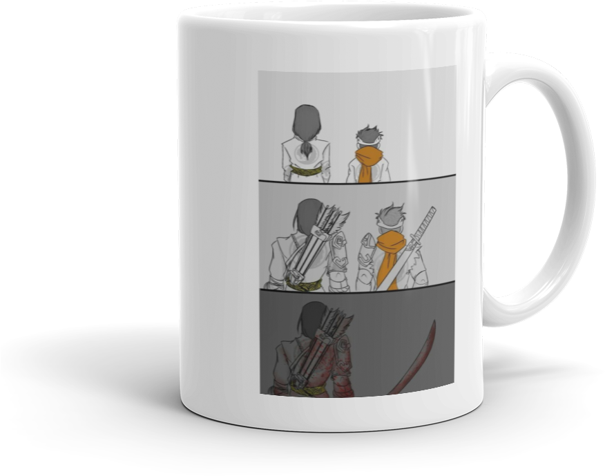 Genji And Hanzo Comic - Coffee Cup (1000x1000), Png Download