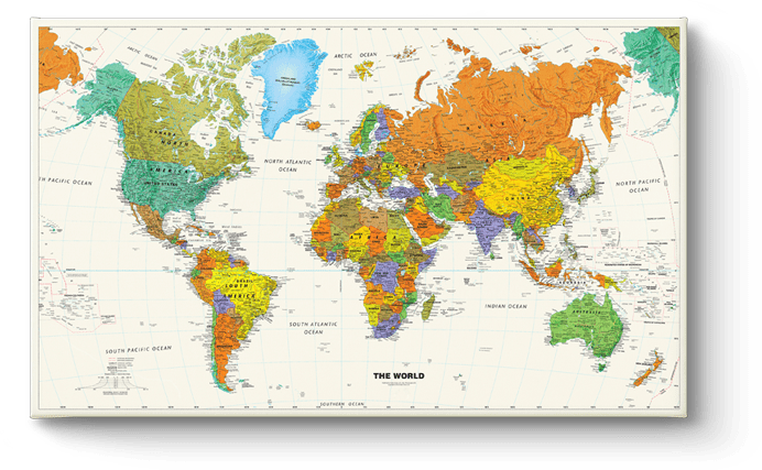 World Map School - High Quality World Map In Hd (692x427), Png Download