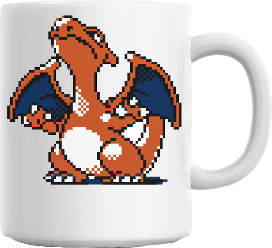 Old School Mug - Charizard Gif No Background (629x579), Png Download