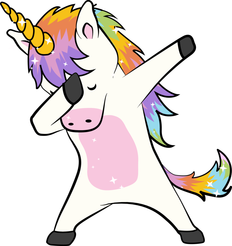Dabbing Unicorn (754x800), Png Download