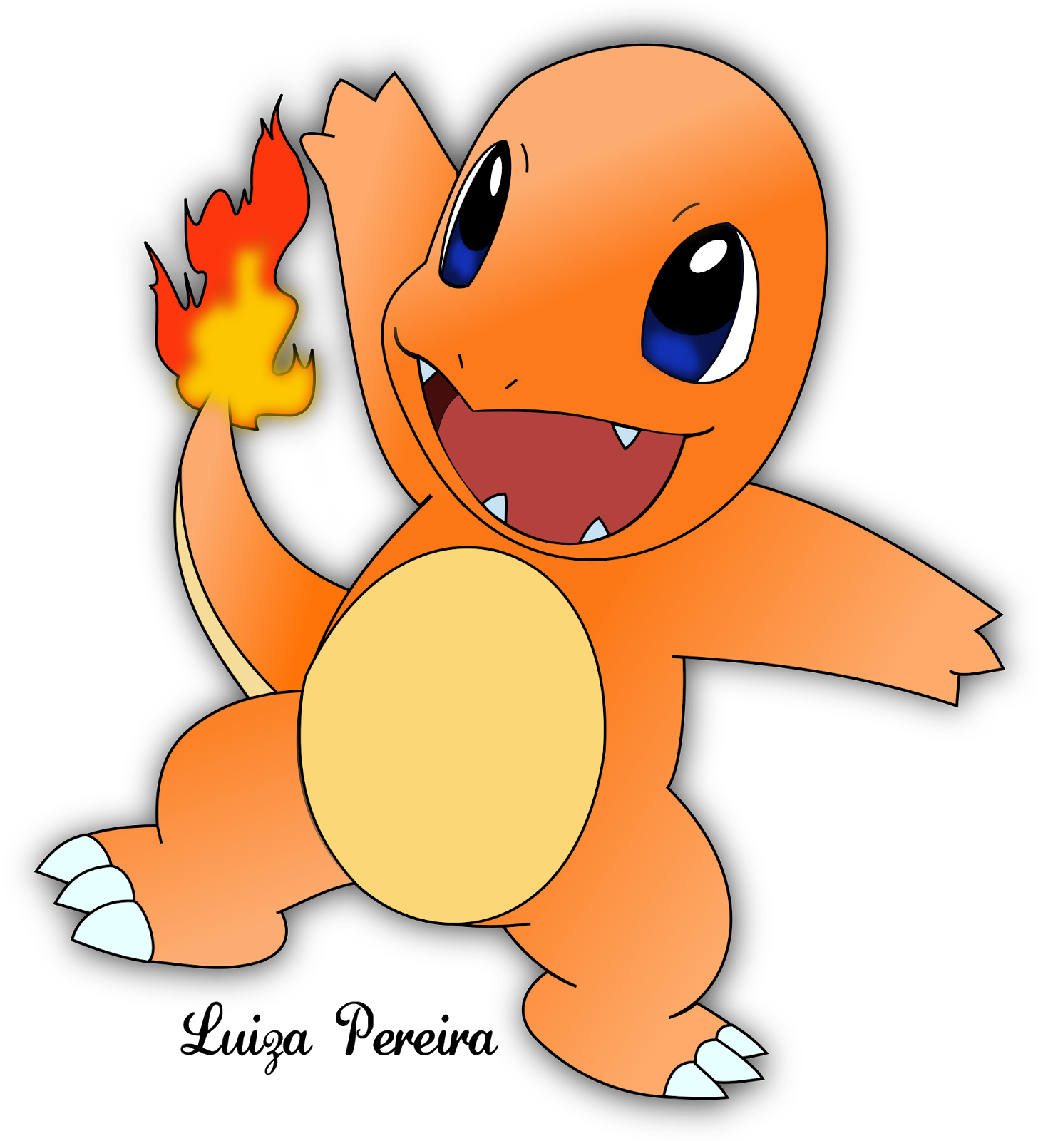 Neste Vídeo, A Luíza Pereira, Que Tem 11 Anos E Estuda - Pixelmon Charmander (1463x1600), Png Download