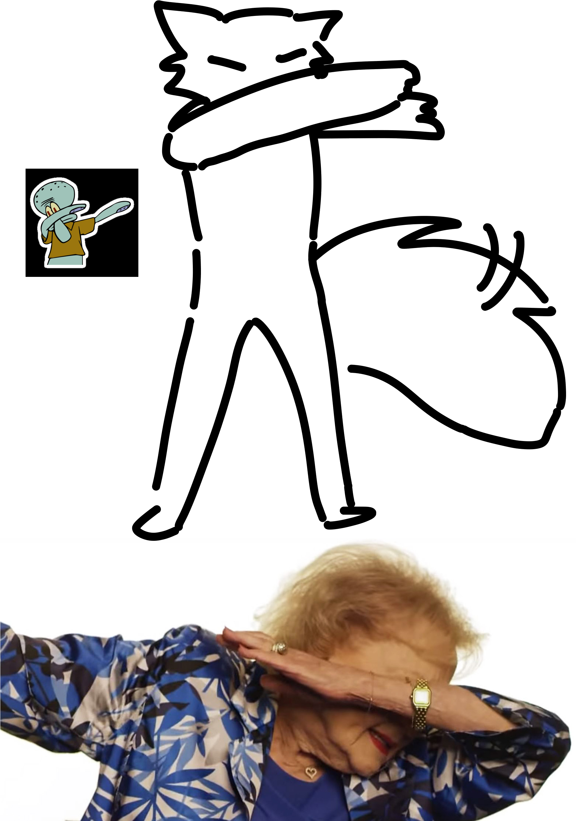 Memes - Betty White Dabbing (2000x3000), Png Download