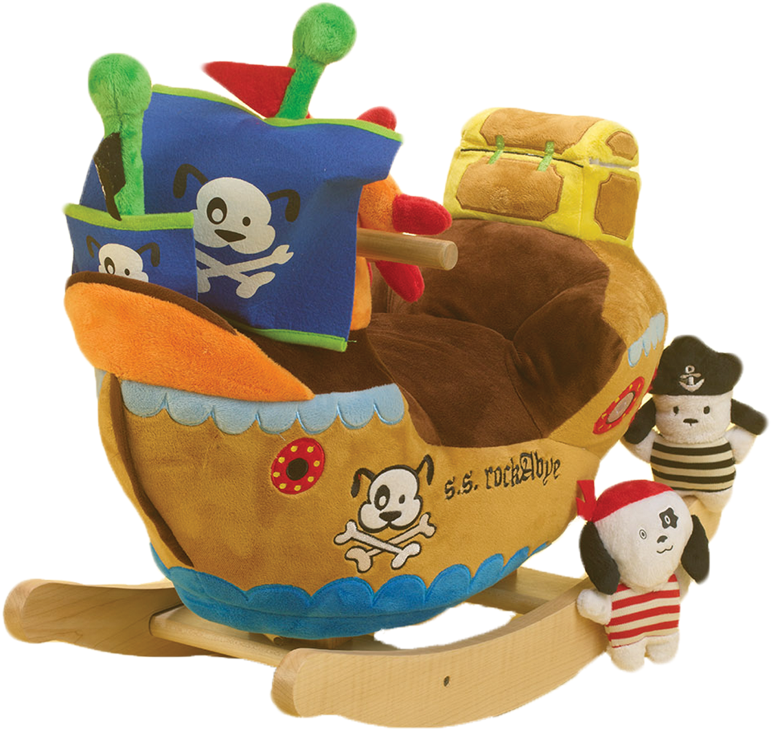 Ahoy Doggie Pirate Ship Rocker - Rockabye 85034 Ahoy Doggie Pirate Ship Rocker (1200x1200), Png Download