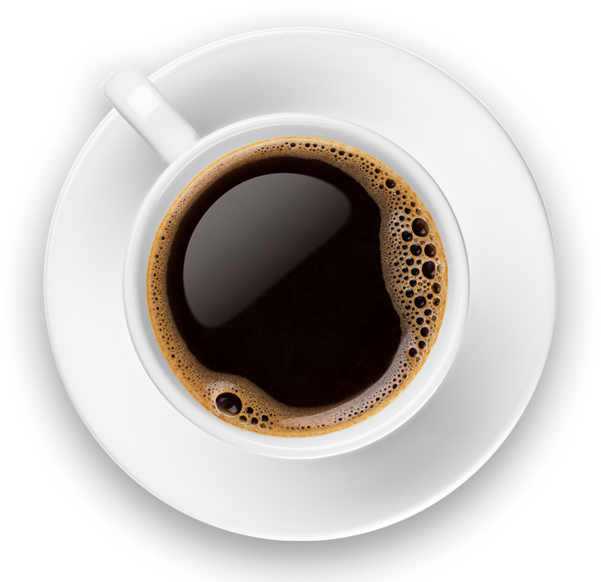 Paul Delima Coffee - Coffee Cup Top View Png (600x600), Png Download