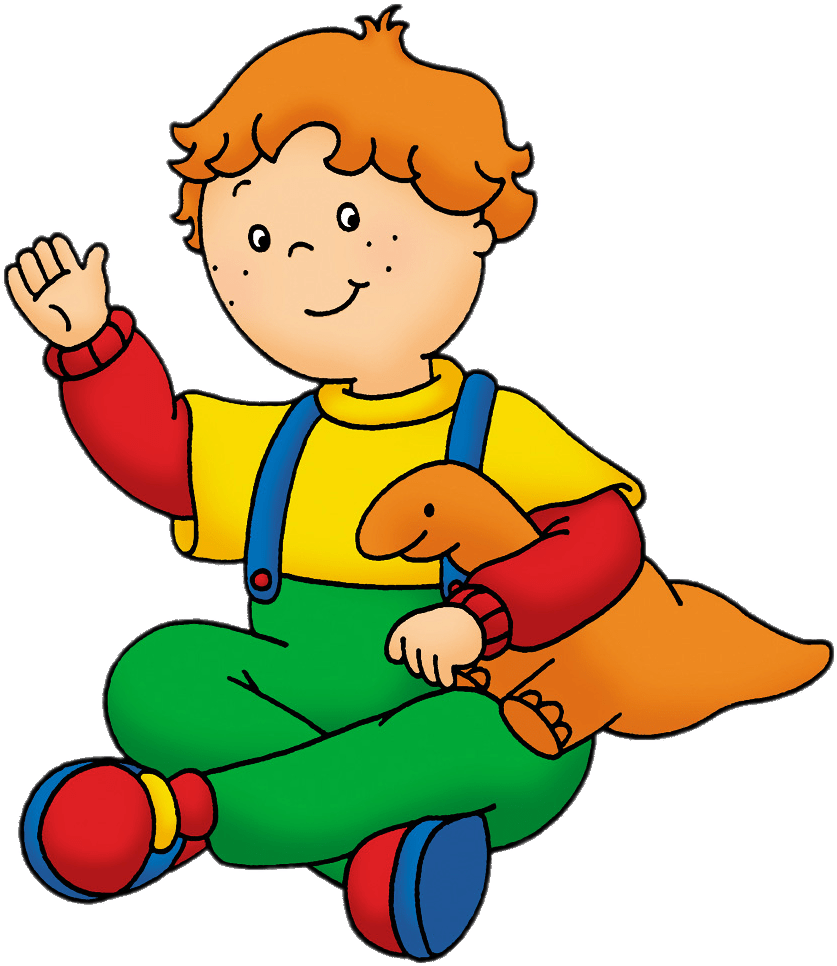 Caillou's Friend Leo Holding Toy Dinosaur Png - Leo Caillou (1050x1150), Png Download