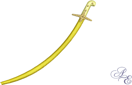 Curved Sword - Cross (722x361), Png Download