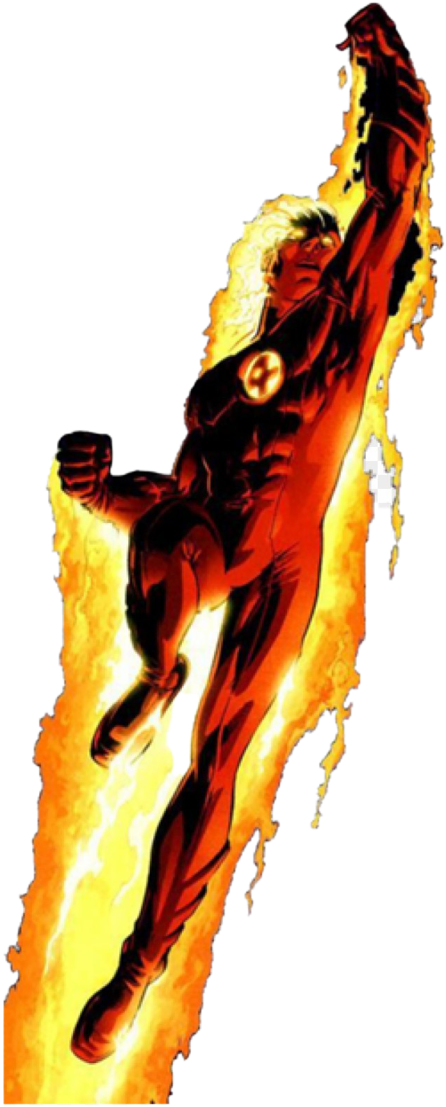 No Caption Provided - Human Torch Marvel Png (250x625), Png Download