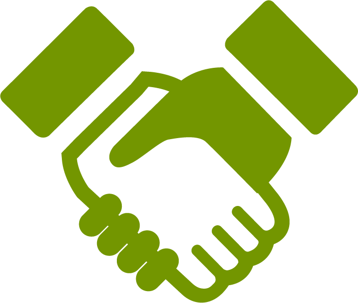 Free Icons Png - Handshake Icon Green (723x612), Png Download