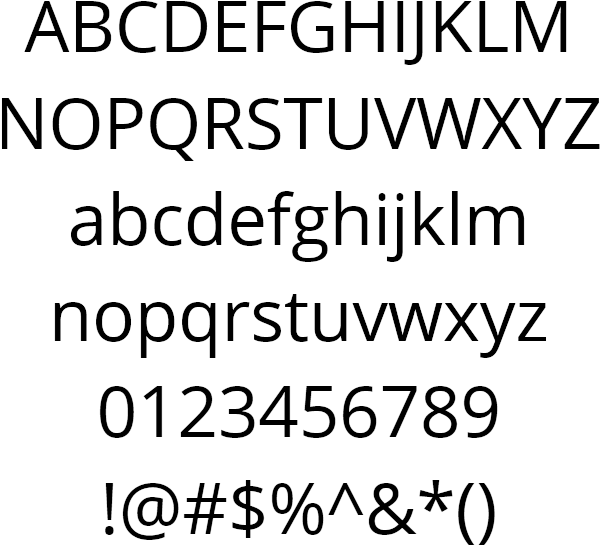 Sans Serif Open Sans Example - Kingthings Exeter Font (613x583), Png Download