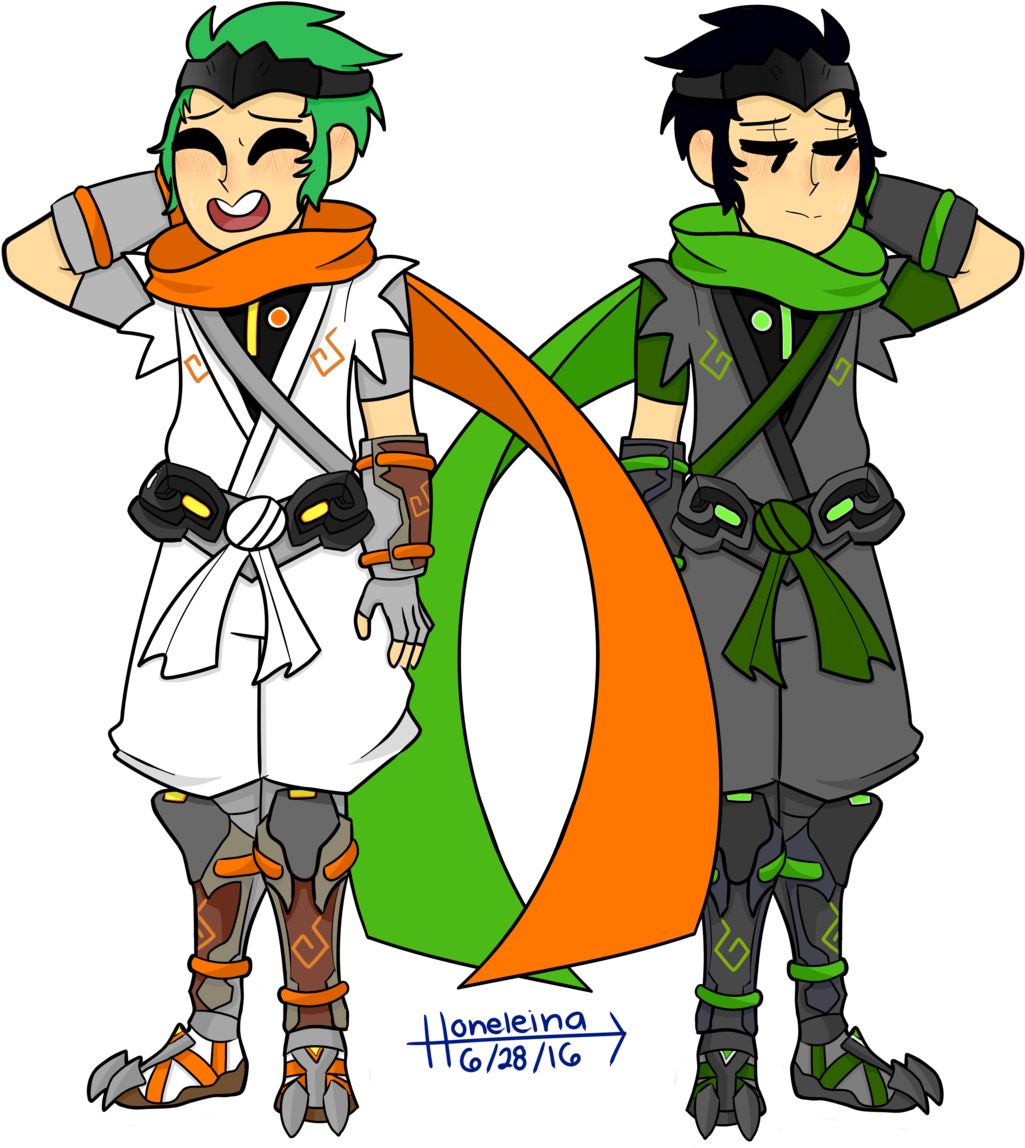 Young Genji By Honeleina - Overwatch Young Genji Fanart (1024x1159), Png Download