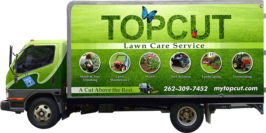 Top Cut Lawn Care Service's - Truck (900x451), Png Download