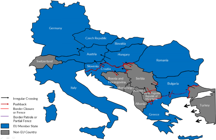 Border Controls Between Germany And Austria, And Austria - Tall Ships Race 2019 Route (750x483), Png Download