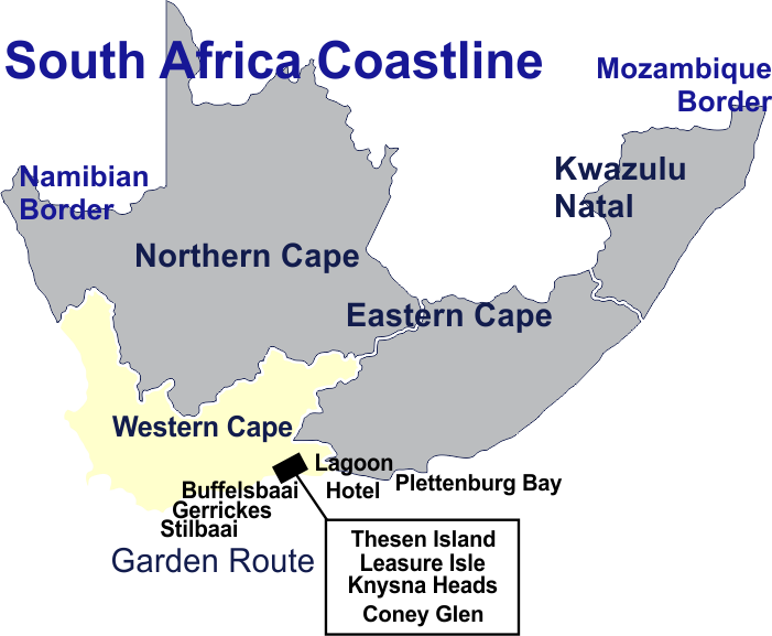 Map Of Snorkeling In The Garden Route Area - North Eastern Karnataka Road Transport Corporation (701x577), Png Download