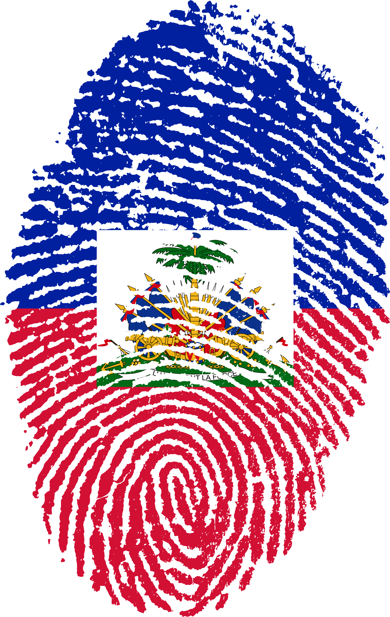 Haiti Is In My Dna - Haitian Fingerprint (1573x2488), Png Download