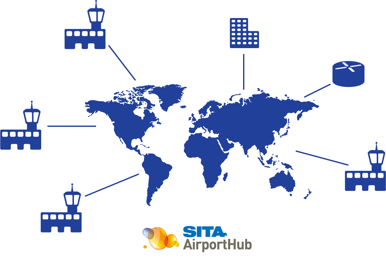 Extensive And Increasing Global Airport Coverage - World Map (1237x829), Png Download