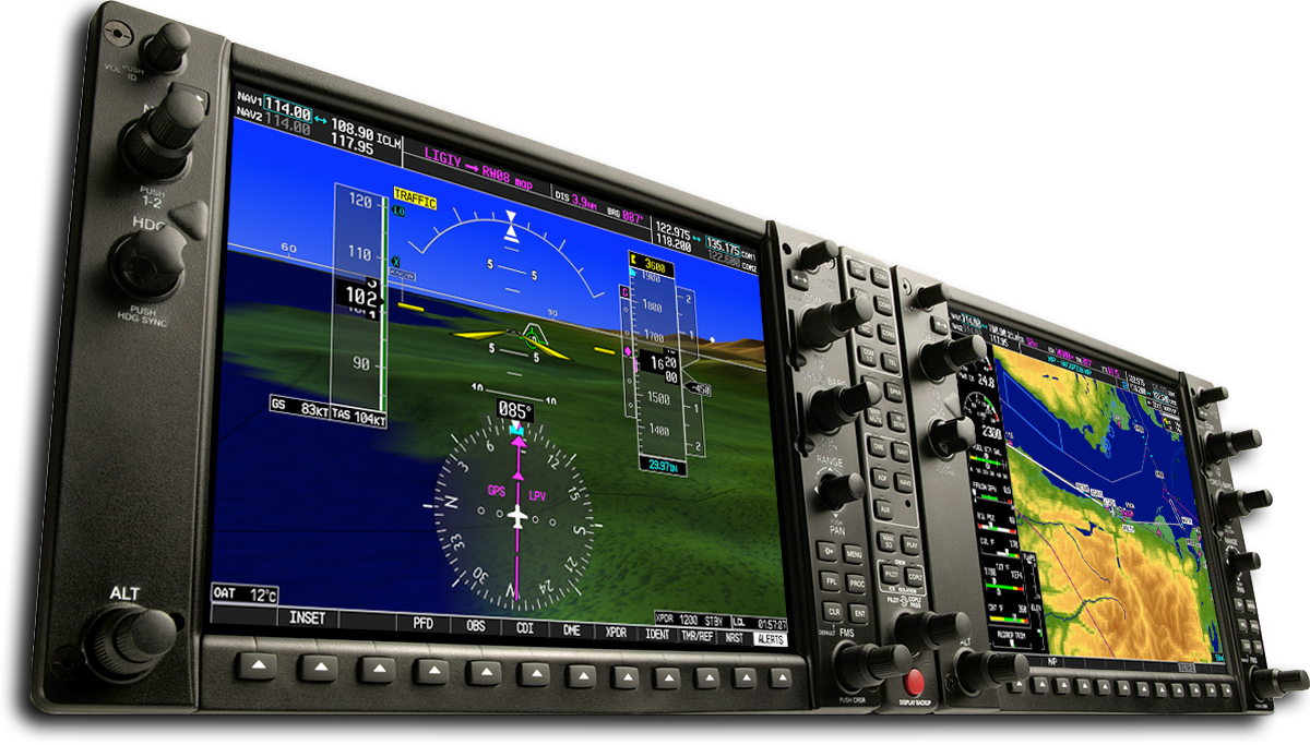 Garmin G900x Drop Shadow - Garmin 1000 Flight Deck (1200x683), Png Download
