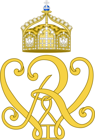 Imperial Monogram Of Kaiser Wilhelm I - Kaiser Wilhelm Monogram (400x588), Png Download